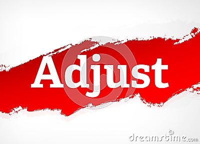 Adjust Red Brush Abstract Background Illustration Stock Photo