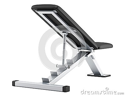 adjustable gym bench isolated on white Stock Photo