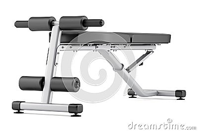 Adjustable gym bench on white Stock Photo