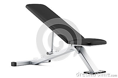 Adjustable gym bench on white Stock Photo