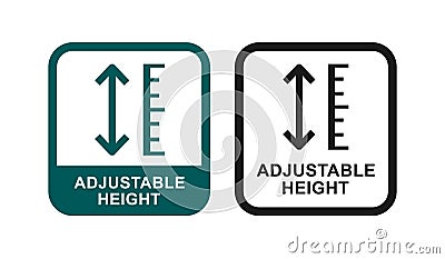 Adjustable height vector logo badge icon Vector Illustration