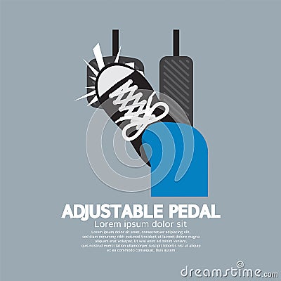 Adjustable Pedal. Vector Illustration