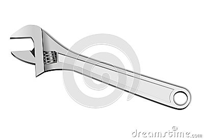 Adjustable wrench Vector Illustration