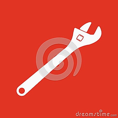 The adjustable wrench icon Vector Illustration