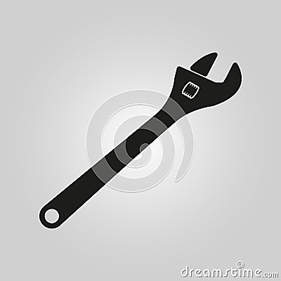 The adjustable wrench icon Vector Illustration