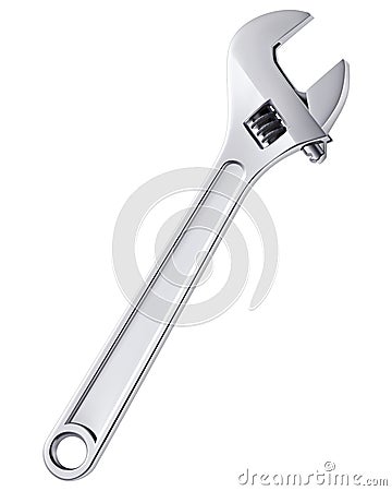 Adjustable wrench isolated. Vector Vector Illustration