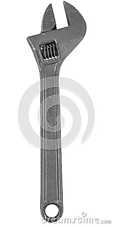 Adjustable wrench for locksmith work. Stock Photo