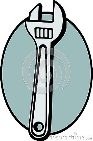 adjustable wrench tool vector illustration Vector Illustration