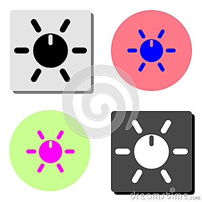 Adjusting regulator. flat vector icon Vector Illustration