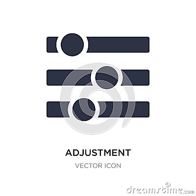 adjustment icon on white background. Simple element illustration from UI concept Vector Illustration