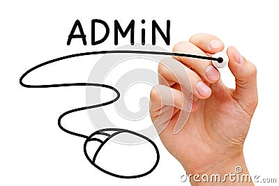 Admin Computer Mouse Concept Stock Photo