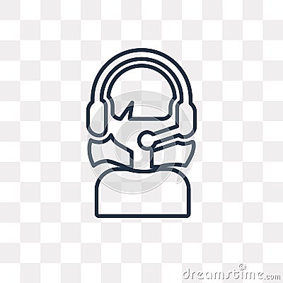 Admin vector icon isolated on transparent background, linear Adm Vector Illustration