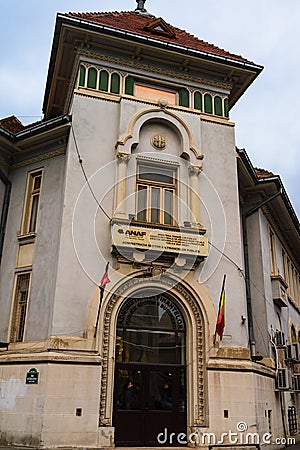 Administrative building in Bucharest, fiscal administration ANAF, DITL Sector 6 in downtown Bucharest, Romania, 2020 Editorial Stock Photo