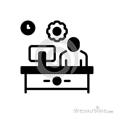 Black solid icon for Administrative, managerial and governmental Stock Photo