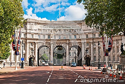 Admiralty Arch Building in London Editorial Stock Photo