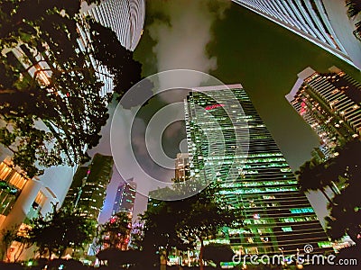 Admiralty Hongkong Nightview landscape amazing photo Stock Photo