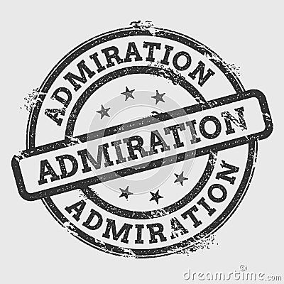 ADMIRATION rubber stamp isolated on white. Vector Illustration