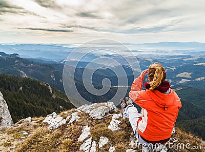 Admiring the majestic view Stock Photo