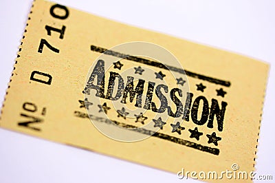 Admission ticket Stock Photo