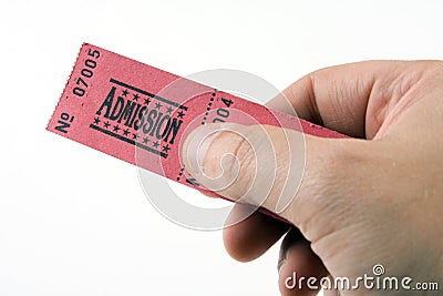 Admission Ticket Stock Photo
