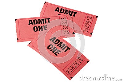 Admission Tickets Stock Photo