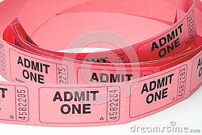 Admission Tickets Stock Photo