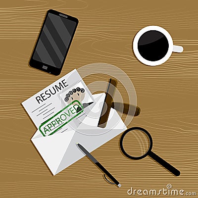 Admission to work in personnel department Vector Illustration