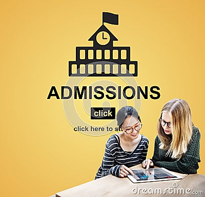 Admissions Education Knowledge University Academic Concept Stock Photo