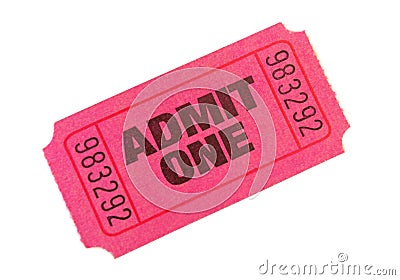 Admit One Ticket Stock Photo