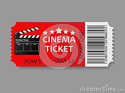 Admit one ticket. Vector illustration. Vector Illustration