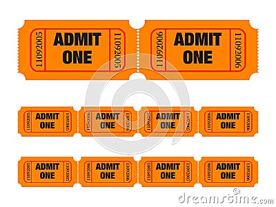 Admit one tickets Vector Illustration