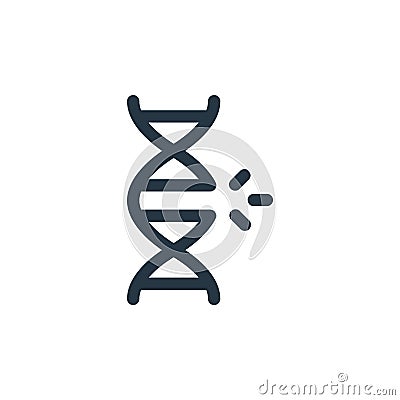 adn icon vector from nuclear energy concept. Thin line illustration of adn editable stroke. adn linear sign for use on web and Vector Illustration