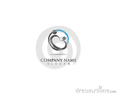 adobtion and community care logo template vector symbol Stock Photo