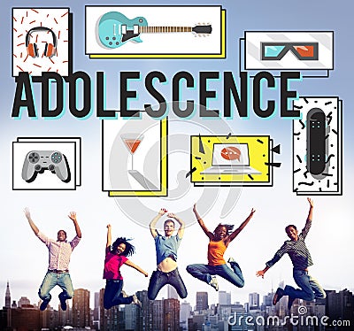 Adolescence Young Adult Youth Culture Lifestyle Concept Stock Photo