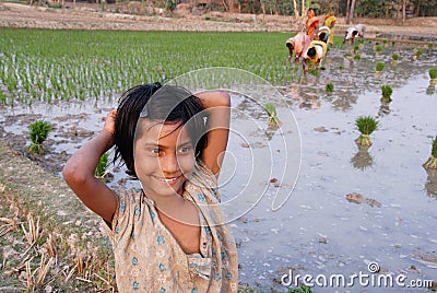 Adolescents Girl in rural India Editorial Stock Photo