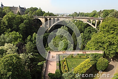 Adolphe bridge in Luxembourg Stock Photo