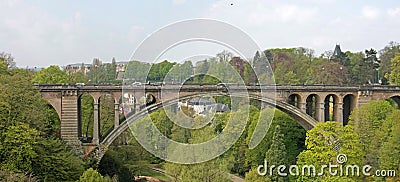 Adolphe Bridge in Luxembourg City Stock Photo