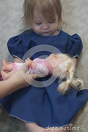 Adoption or adoption. little girl portrait Stock Photo
