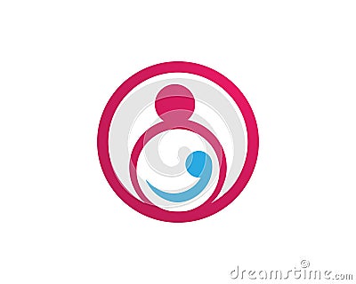 Adoption baby and community care Logo template vector icon Vector Illustration