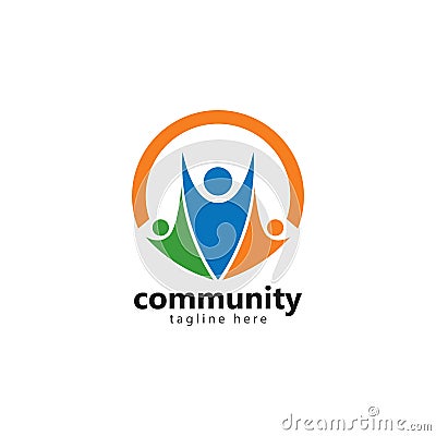 Adoption and community care Logo template vector Vector Illustration