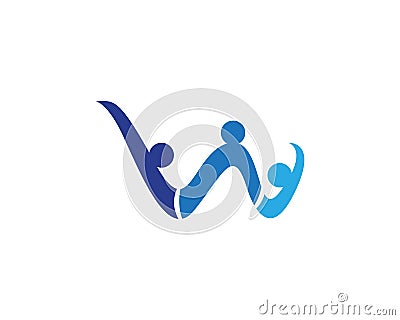 Adoption community care Logo template vector icon Vector Illustration