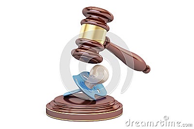 Adoption, divorce of parents or custody child concept, 3D render Stock Photo