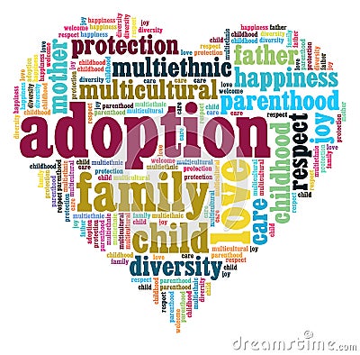 Adoption heart Stock Photo