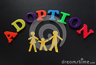 Adoption letters Stock Photo