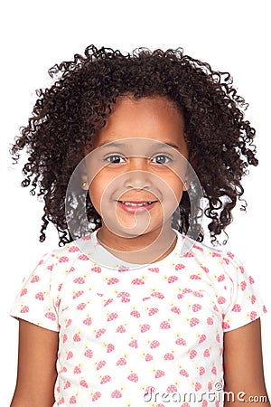 Adorable african little girl with beautiful hairst Stock Photo