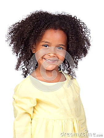 Adorable african little girl with beautiful hairst Stock Photo