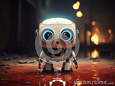 adorable animated discord robot Stock Photo