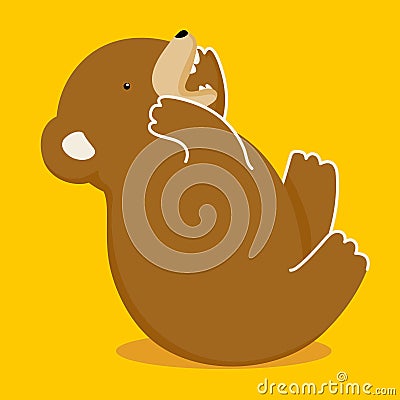 Adorable bear cartoon vector Vector Illustration