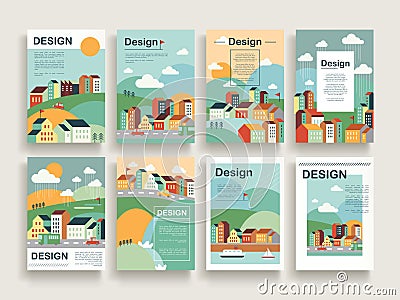 Adorable brochure template Vector Illustration