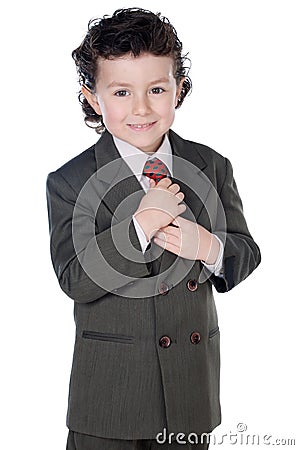 Adorable child with elegant clothes Stock Photo